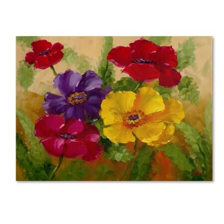 Rio 'Flowers' Canvas Art,14x19